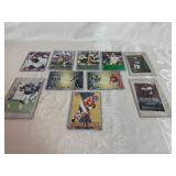Oversized Football Cards (10) in Protective Covers