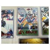 Oversized Football Cards (10) in Protective Covers