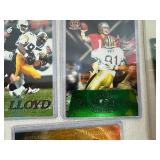 Oversized Football Cards (10) in Protective Covers