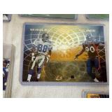Oversized Football Cards (10) in Protective Covers