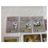 Oversized Football Cards (10) in Protective Covers