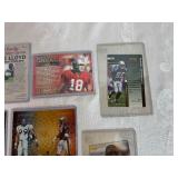 Oversized Football Cards (10) in Protective Covers