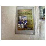 Oversized Football Cards (10) in Protective Covers