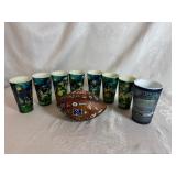 Collector 3D NFL CUPS (8) with AFC/NFC Football