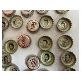 Vintage Coca-Cola and Tab Bottle Caps Featuring Image of Former NFL All Stars and Viking