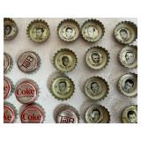 Vintage Coca-Cola and Tab Bottle Caps Featuring Image of Former NFL All Stars and Viking