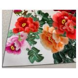 Traditional Chinese Embroidery Featuring Peonies which Symbolize Wealth, Prosperity and Honor.