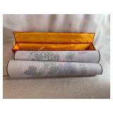 Traditional Chinese Embroidery Featuring Peonies which Symbolize Wealth, Prosperity and Honor.