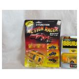 Vintage Woolworth 3-Function Action Racer, Bbarago 1/43 Porsche 959 and Vintage Woolworth Blue Box Friction Sparkling Power Porsche