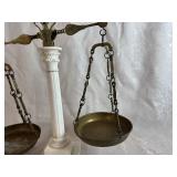Antique Italian Alabaster and Brass Balance Scale