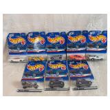 Hot Wheels 2000 1st Editions: #3, #4, #5, #7, #8, #13, #17, #17 (Qty 8)