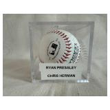 Baseball Autographed by Ryan Pressley and Chris Herman