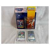 1994 John Olerud Starting Lineup Figure and Card, Jeremy Hill and Anthony Lerew Topps Cards