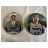Twelve MN Timberwolves Player Buttons
