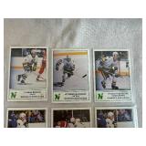 Nine Vintage Minnesota North Stars 1985-86 7-Eleven Trading Cards