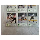 Nine Vintage Minnesota North Stars 1985-86 7-Eleven Trading Cards