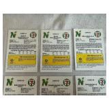 Nine Vintage Minnesota North Stars 1985-86 7-Eleven Trading Cards