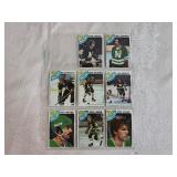 Vintage MN North Stars Trading Cards (8)
