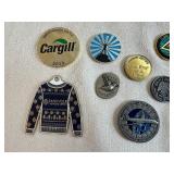 Collection of Custom Challenge Coins and Medallions