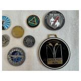 Collection of Custom Challenge Coins and Medallions