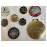 Collection of Custom Challenge Coins and Medallions