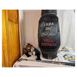 Laura Diaz Autographed Golf Bag, Laura Diaz Autographed Caddie Vest, Two Clubs and Two Club Covers