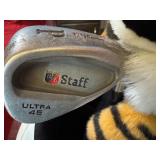 Laura Diaz Autographed Golf Bag, Laura Diaz Autographed Caddie Vest, Two Clubs and Two Club Covers