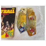 1983 Topps NFL Football Sticker Album (partially complete) with Box of Stickers