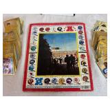 1983 Topps NFL Football Sticker Album (partially complete) with Box of Stickers