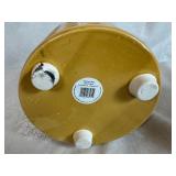 Crystalery Glass Pot, Diamond Star Glass Vase, Vintage Indiana Glass Amber Diamond Pattern Vase, Gold Ceramic Planter and Metal Planter