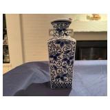 Collection of Vintage Blue and White Chinese Porcelain Jars and Vases 10" Tall x 7" Diameter, 7" Tall x 4" Diameter, 7" Tall x 4" Diameter,