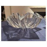 Pair of Crystal Eight Point Star Bowls, 4" Tall x 12" Diameter