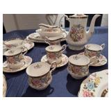 Partial Set of Queens Fine Bone China made in England Rosina China Co LTD: Cathay