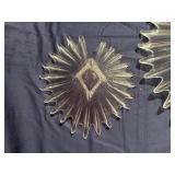 Palm Leaf Crystal Glass Display Bowls