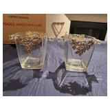 Pair of Vintage Arthur Court Glass Ice Buckets