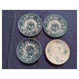 Staffordshire England Royal Tudor Ware - Coaching Tavern (3 Pieces) with Royal Stafford Bone China - Coquette Small Plate