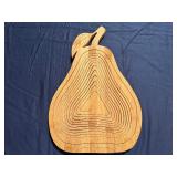 Collapsible Pear-Shaped Wooden Fruit Basket