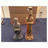 Clay Tomb Statue and Pottery Tomb Figurine