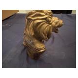Vintage Ceramic Roaring Lion Figurine 9.5" x 8"