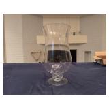 16" Handblown Glass Hurricane Vase