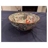 Vintage Chinese Porcelain Decorative Punch Bowl