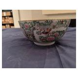 Vintage Chinese Porcelain Decorative Punch Bowl