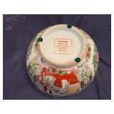 Vintage Chinese Porcelain Decorative Punch Bowl
