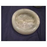 Vintage Marble Ashtray and Cigarette Container Set