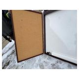 Cabinet Enclosed White Board with Pull Down Projection Screen (60" Wide x 4" Deep x 48" Tall)