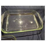 Three Rectangular Glass Pyrex Baking Dishes