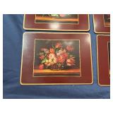 Vintage Pimpernel Cork Backed Placements "Flemish Flowers" - Set of 8