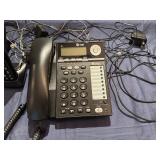 Collection of Landline Telephones, including several corded and cordless models from Panasonic and AT&T
