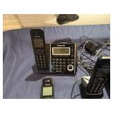 Collection of Landline Telephones, including several corded and cordless models from Panasonic and AT&T