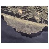 Pair of Mikasa Holiday Crystal Poinsettia Trays (See Pictures for Measurements)